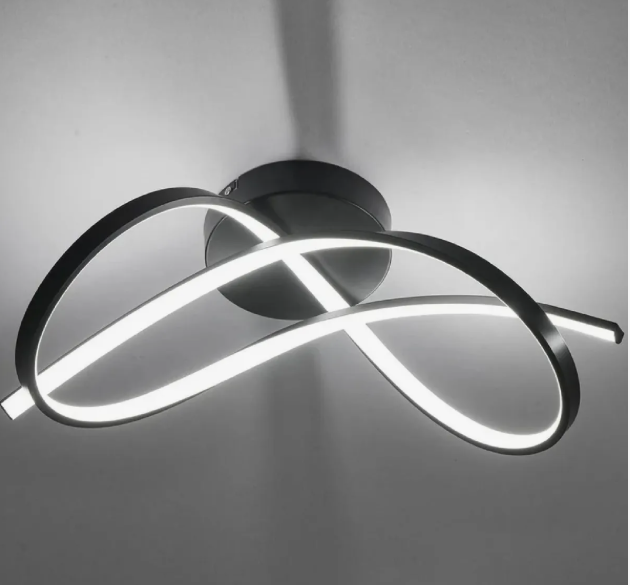 Miniatura 2 de Lámpara Techo Olas Metal Negro 49 Cm